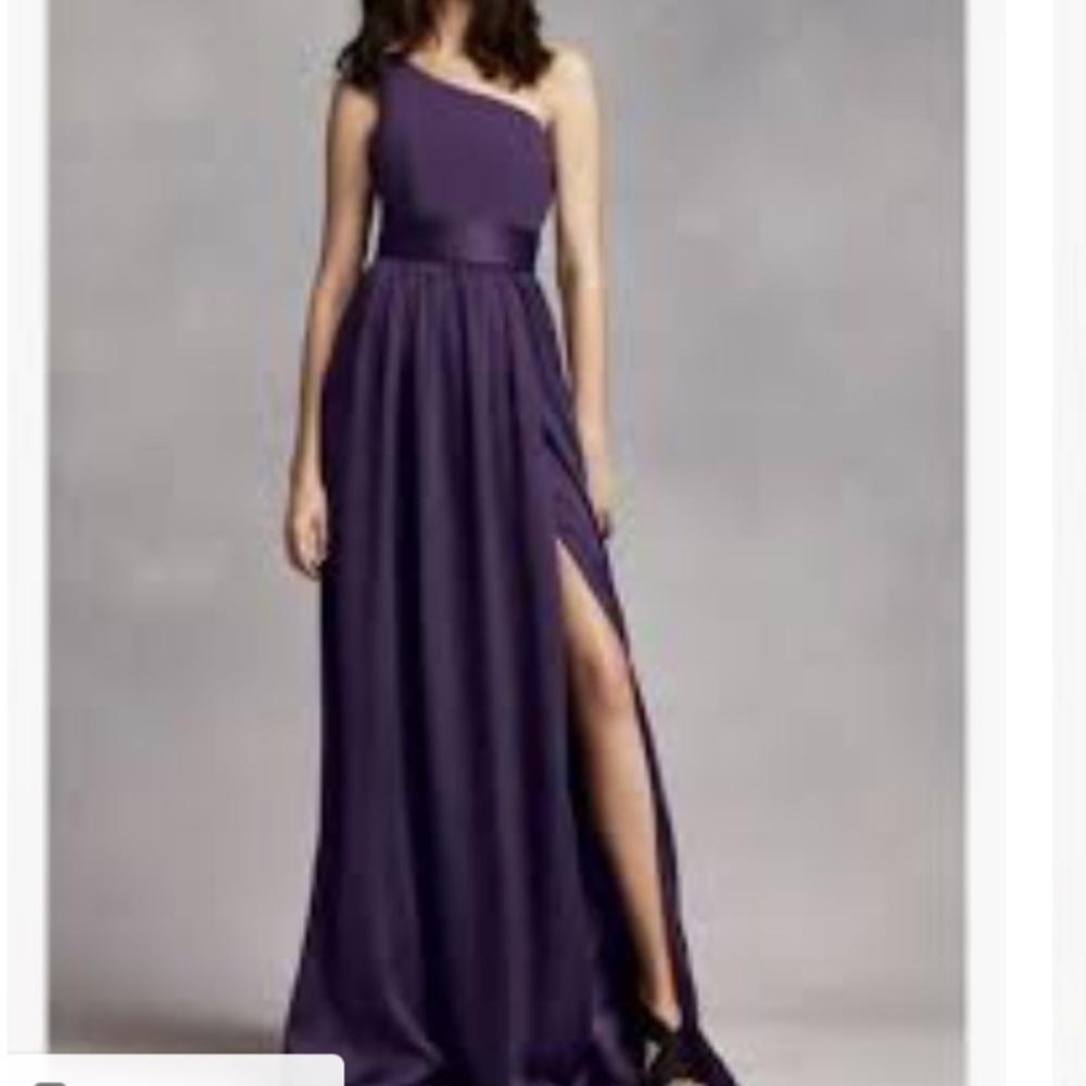 White by Vera Wang One Shoulder Dress w/ sash